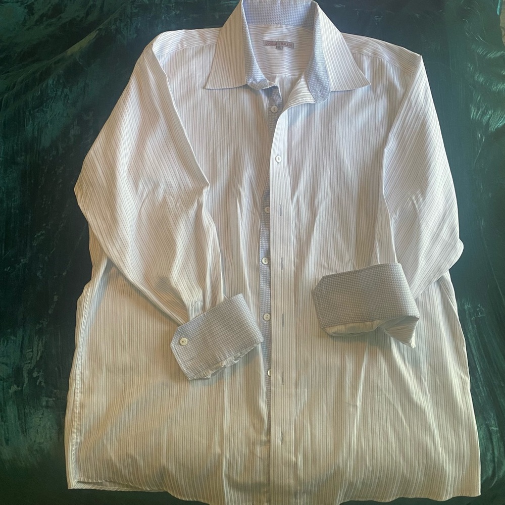 Men's Striped Button-Up Shirt Touch by Ballin’ SZ XL